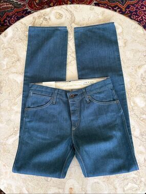 NWT Rag & Bone Handmade USA Japanese Selvedge Raw Denim Straight Jeans Unisex